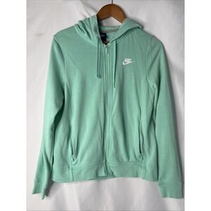Nike Sportswear Women's M Full Zip Up Hoodie Mint Green Athletics Sweatshirt